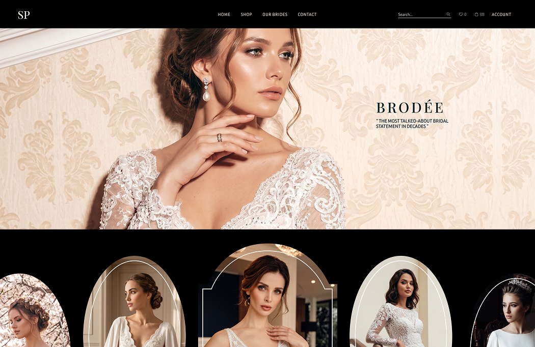 Bridal shop website design