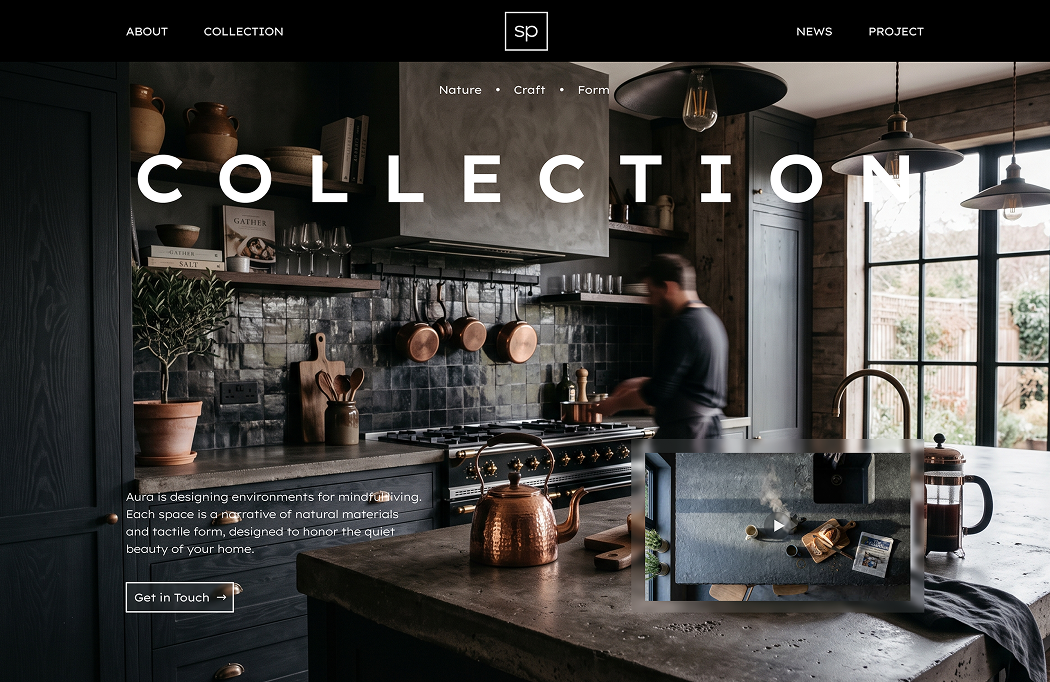 Luxury home appliances website design